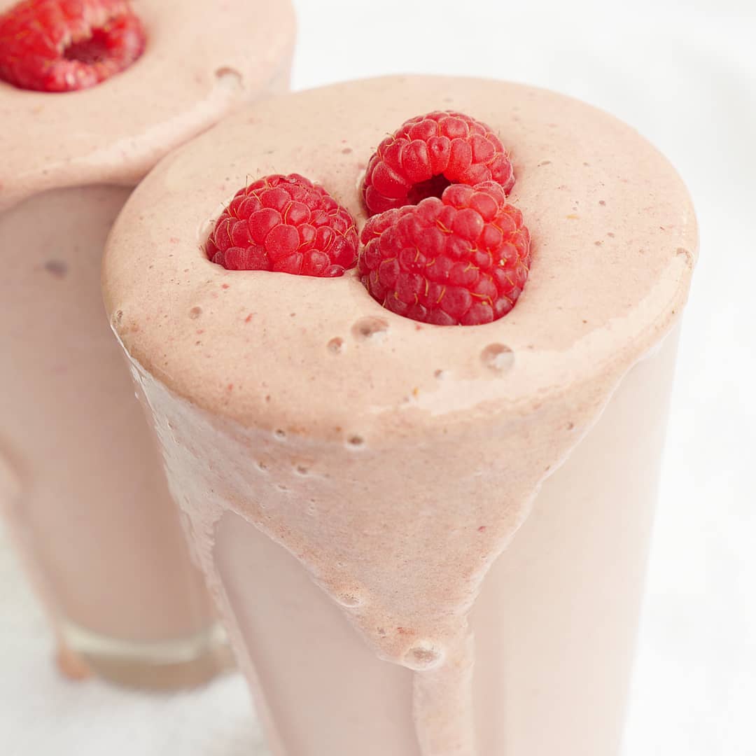 Hallonsmoothie med kakao