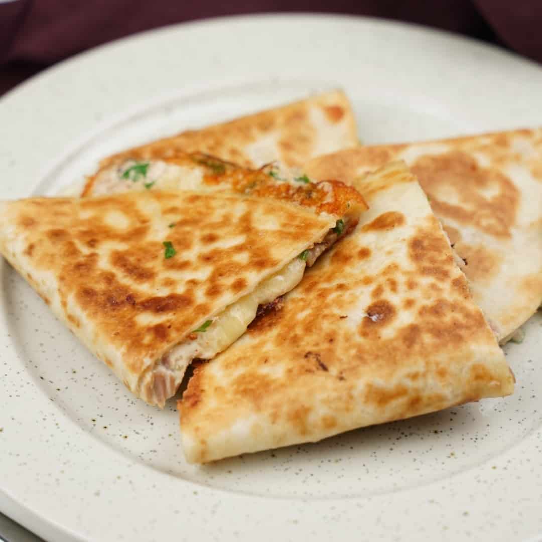 Tuna melt quesadillas