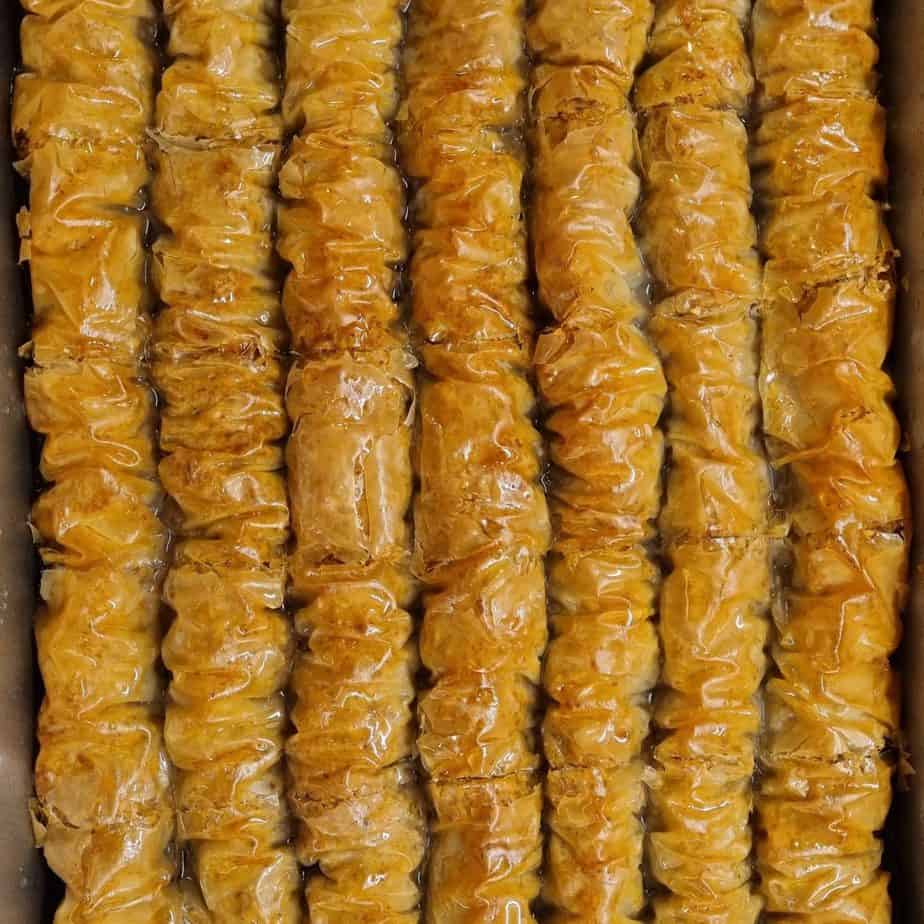 Baklavarullar - god baklava med valnötter 
