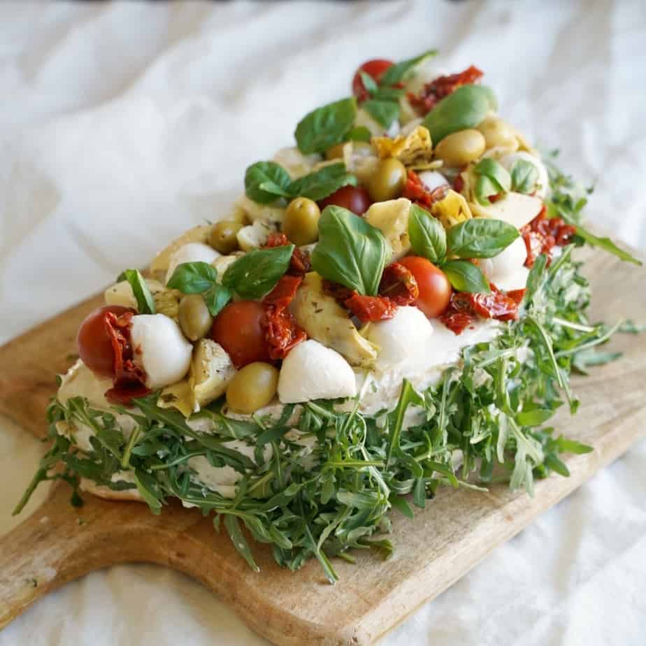 Vegetarisk smörgåstårta – med italienskt tema