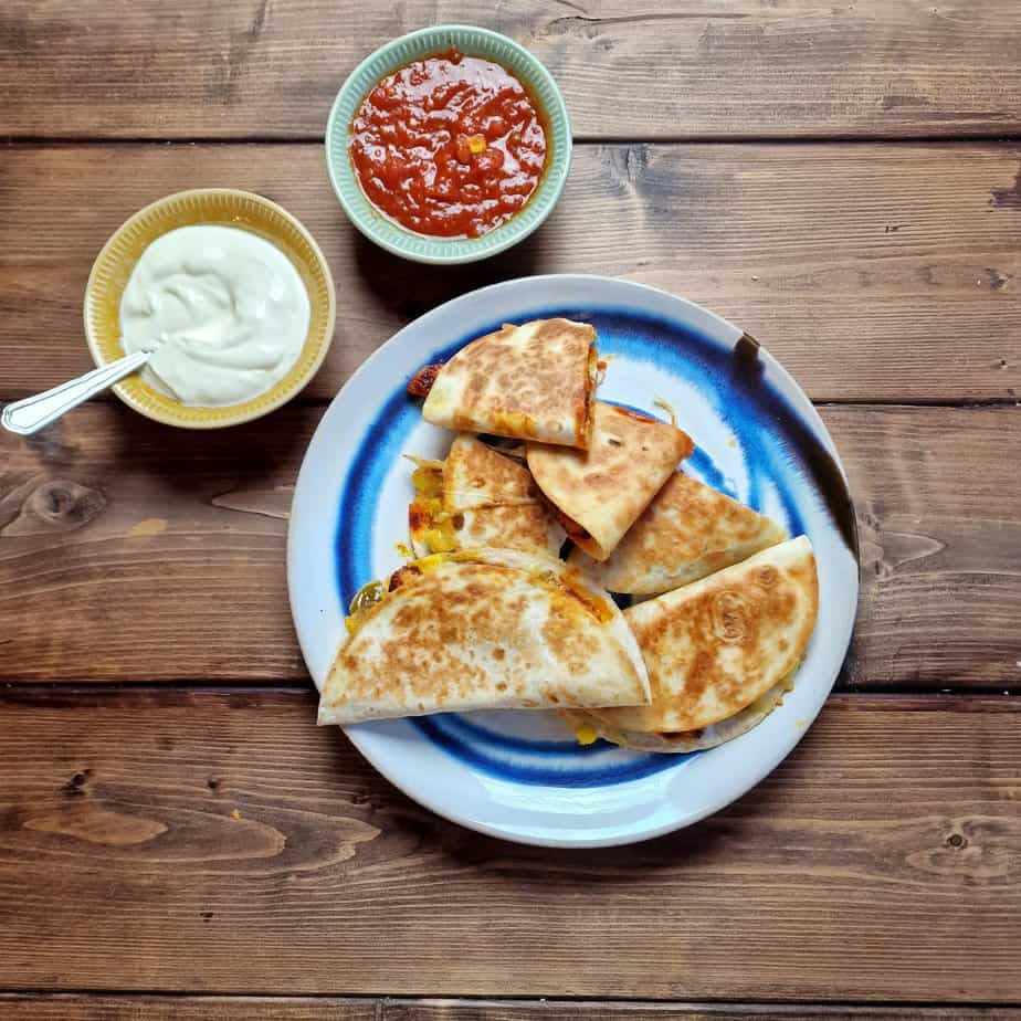Quesadillas med kyckling, majs, ost och jalapenos Matinspo.se
