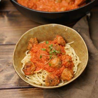 Italienska miniköttbullar i tomatsås