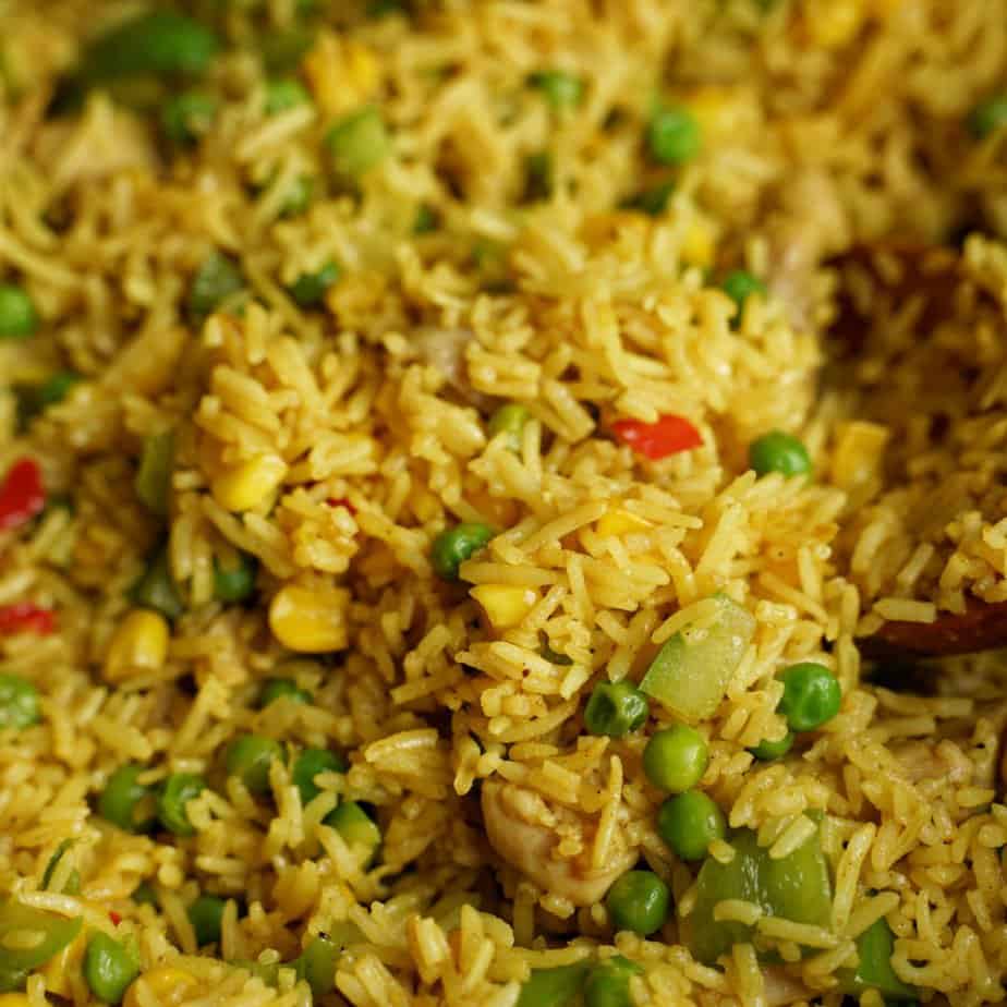 Curry fried rice med kyckling