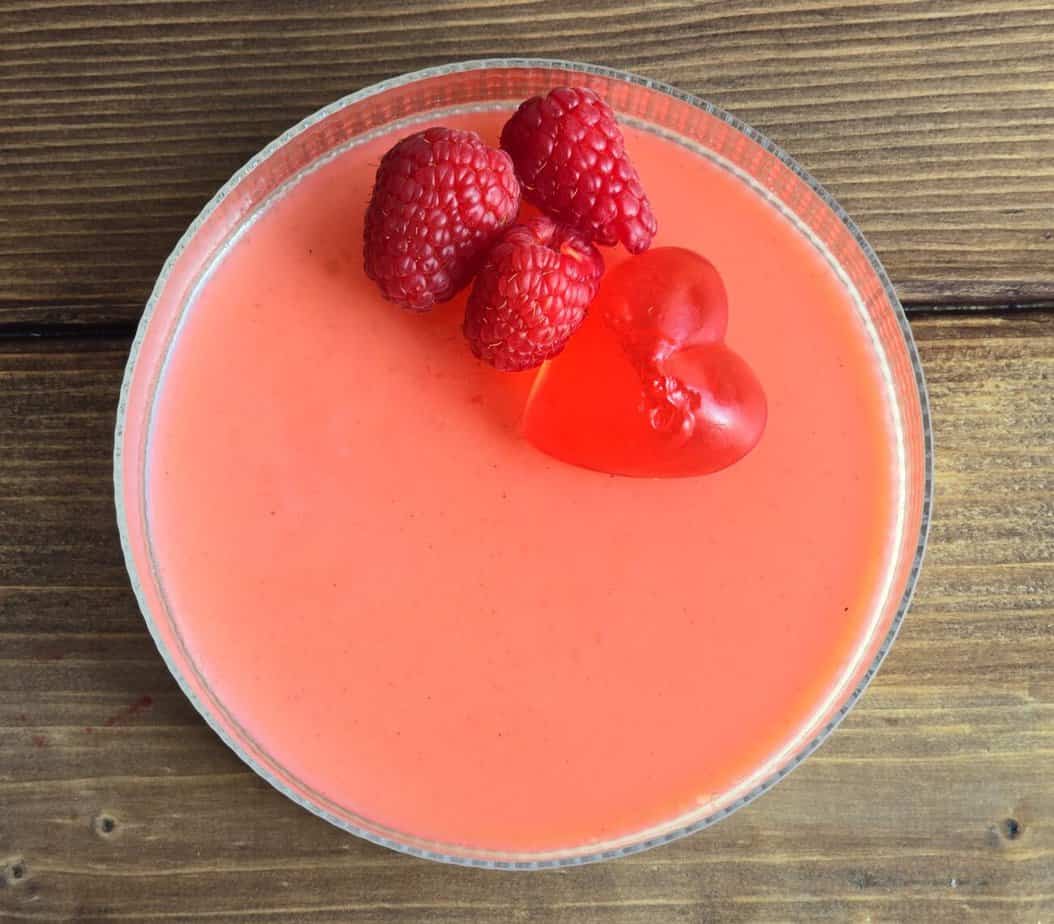 Pannacotta med gelehjärtan